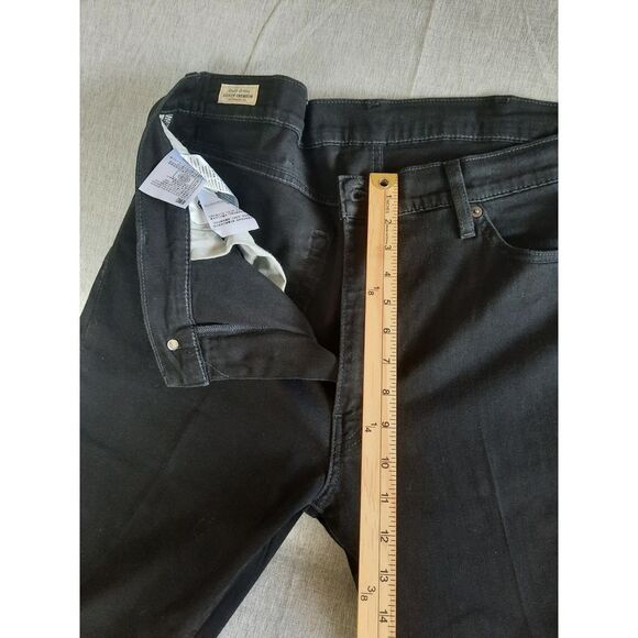 Levi's Premium 511 Men W40/32L Slim Fit Pleated‎ BIG E Stretch Black Denim Jeans - Picture 3 of 9